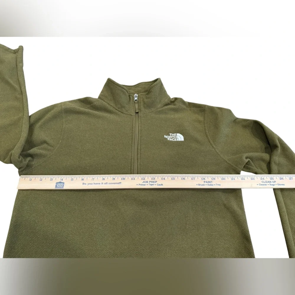 North Face Pullover Mens Long Sleeve 1/4 Zip Casual Lightweight Green Size Large